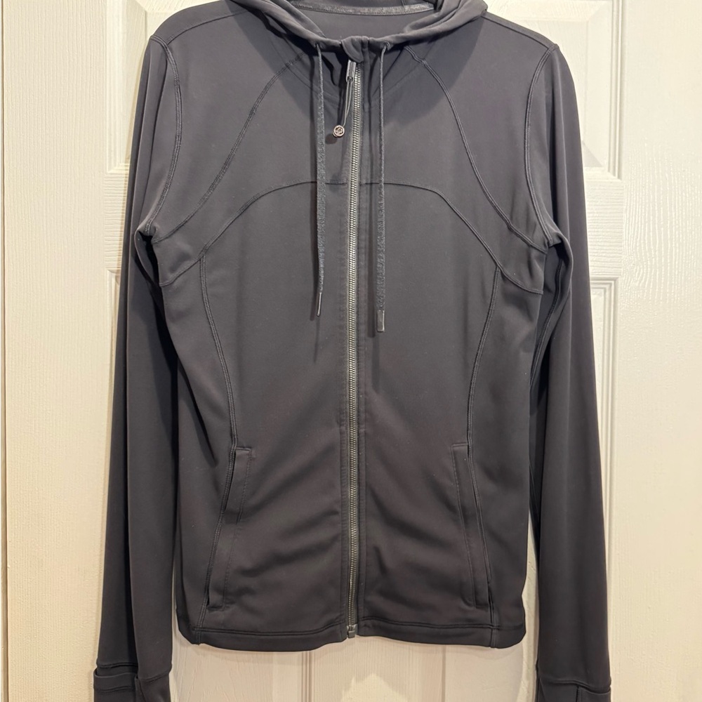 Black Hooded Define Jacket Mesh Vent